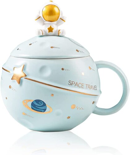 Taza De Café Con Diseño De Planeta Kawaii