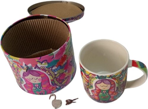 Taza C/pizarrón Con Alcancía De Lata