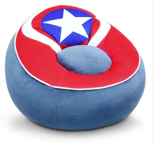 Puff Pequeño Sillón Capitan America Infantil Individual Original