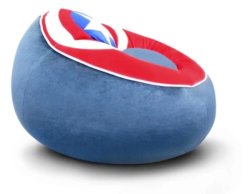 Puff Pequeño Sillón Capitan America Infantil Individual Original