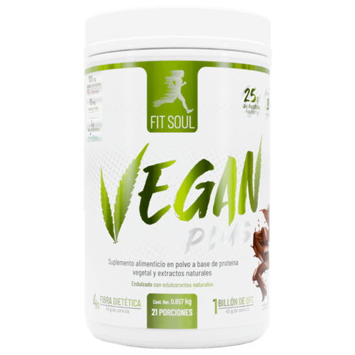 Fit Soul - Vegan Plus Proteína Natural completamente Vegana sabor Chocolate