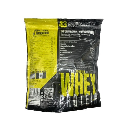 Proteina Saco 43 Suplementos 2.7kg 84 serv  