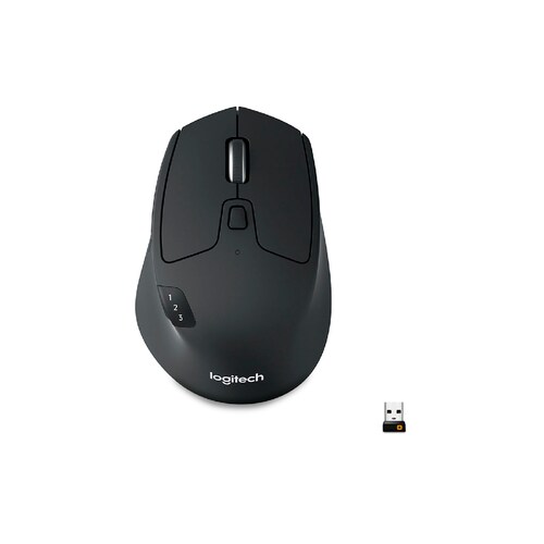 Mouse Ergonómico Logitech Óptico M720 Triathlon, Bluetooth 