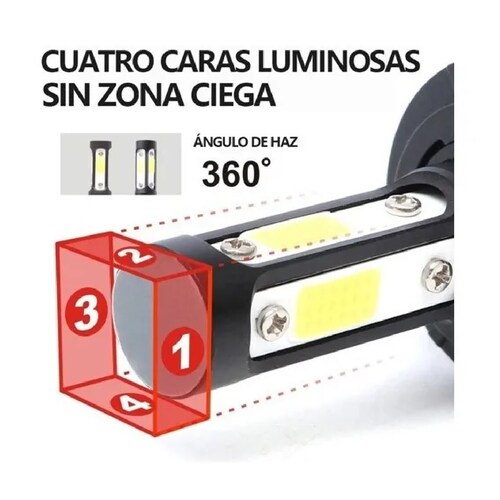 Kit De Faros Delanteros De 4 Lados Led Rayo Bajo Conector 9006