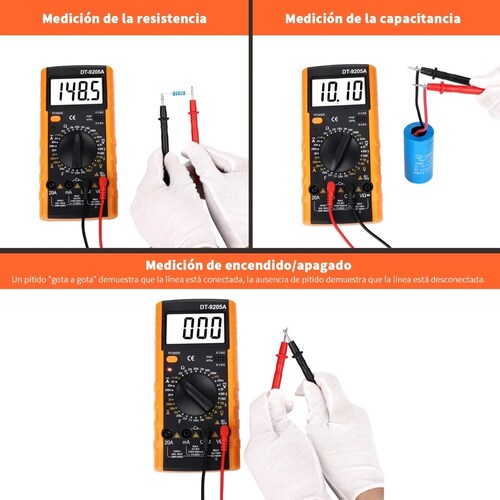 Multimetro Professional Digital Lcd Portátil Ac/dc Dt-9205a