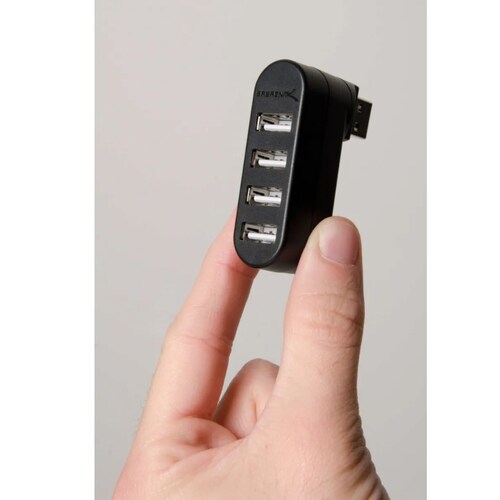 HUB SABRENT HB-UMN4 4 puertos USB 2.0 Rotativo Negro
