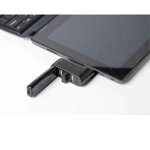 HUB SABRENT HB-UMN4 4 puertos USB 2.0 Rotativo Negro