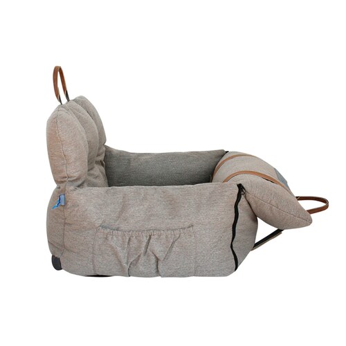 Cama y/o asiento de viaje Mascotas perro o gato Tv Ofertas Gris Convertible Extra Acolchada 2 en 1 