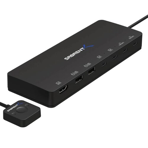 Switch KVM USB C SABRENT USB-KCPD 2 PC con USB-C PD y HDMI