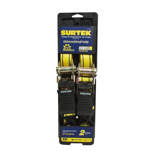 Juego 2 Sujetadores Eslinga Tensores Tipomatraca 4.5m Surtek