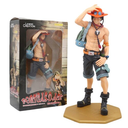 Juguete Muñeco Figura Portgas D.Ace The Grandline One Piece Con Caja 23 Cm.