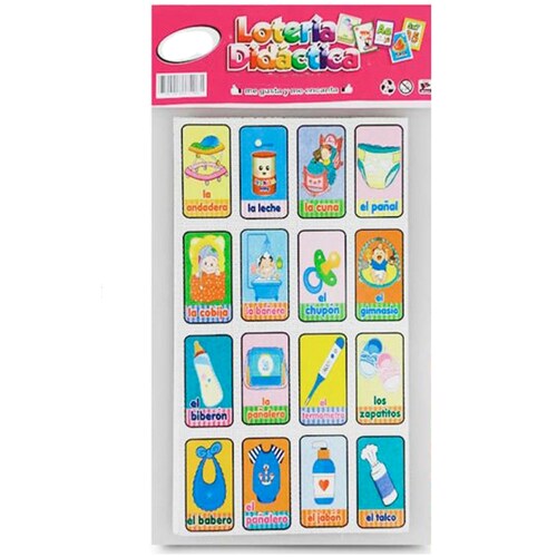 6 Loteria fiesta baby shower 30 cartas 21 cm