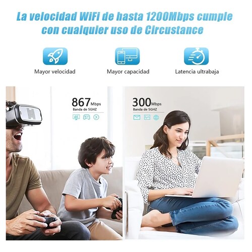 Repetidor Wifi 5g Amplificador Señal 1200mbps 110/230v Wps