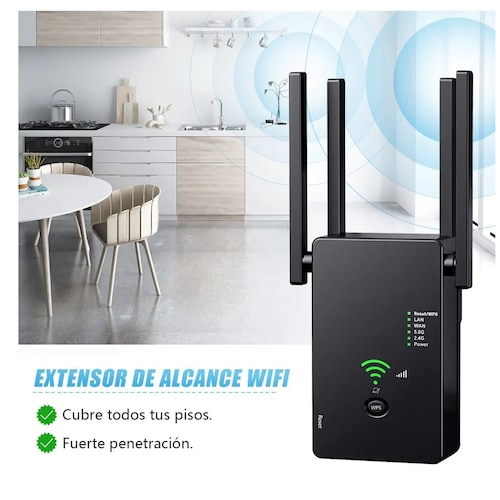 Repetidor De Señal Wifi 5g De 1200mbps 110/230v Wps