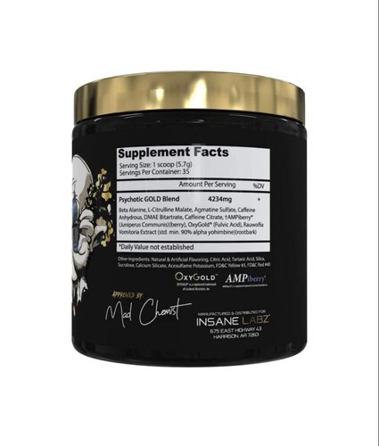 Psychotic Gold (35 serv)  Sabor Blue Ponch 