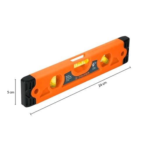 Nivel torpedo de 9" magnético cuerpo de ABS, Truper