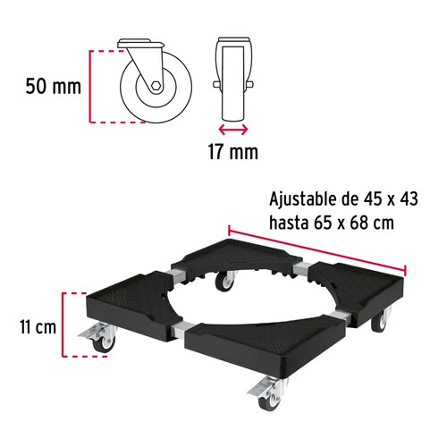 Llantas Para Estufa, Lavadora o Refrigerador Base Reforzada 400 Kg.