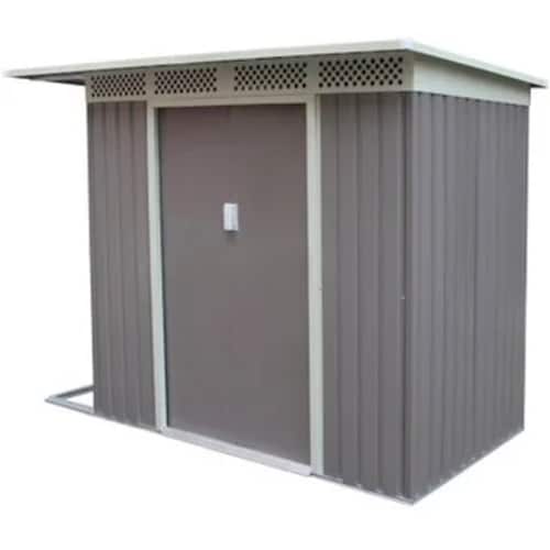 Bodega exterior de jardín con alero Ergo Gris