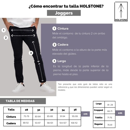 Jogger Fashion de Gabardina Premium - Negro Holstone Hombre