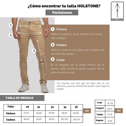 Jeans De Gabardina Jean Cut Hombre Holstone - Caqui