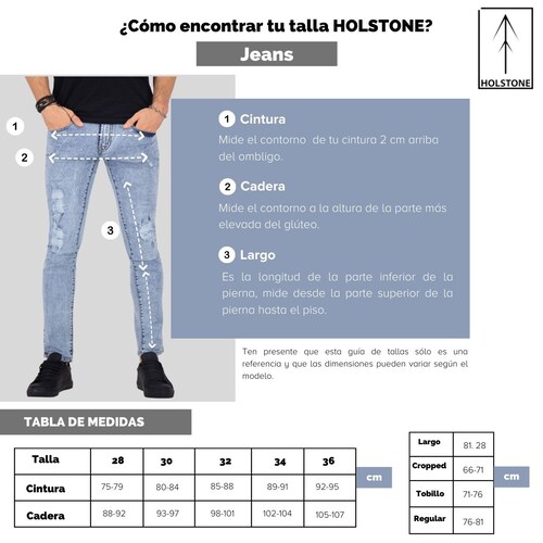 Jeans de Mezclilla Premium Slim Fit Para Hombre Holstone - Cabo