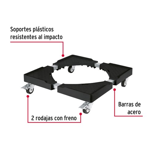 Base Movil, Par De Lllantas Para Estufa, Refrigerador, Lavadora 400kg.
