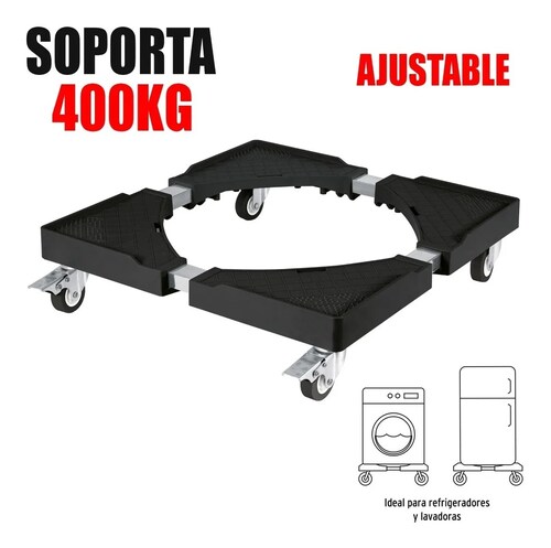 Base Movil, Par De Lllantas Para Estufa, Refrigerador, Lavadora 400kg.