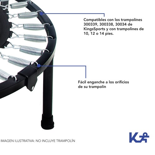 Resortes 140mm 10pzas Trampolin Brincolin Para 10 12 Y 14 Ft 