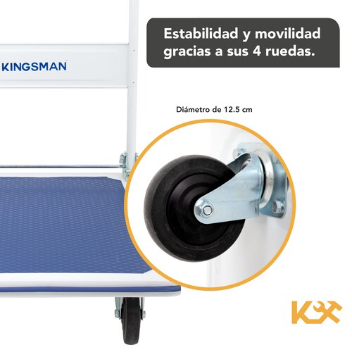 Carro Plataforma Transportador Plegable De Acero 300 Kg 