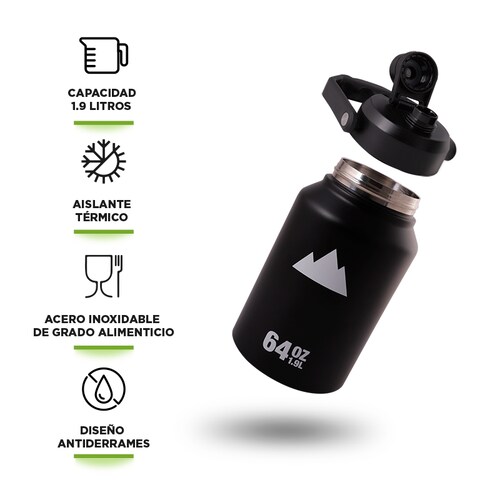 Termo Hikeo de Acero Inoxidable Doble Pared Aislante Extra Grande 1.89 L