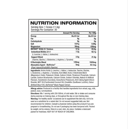 Aminoacidos Bcaas Mutant 90 serv.