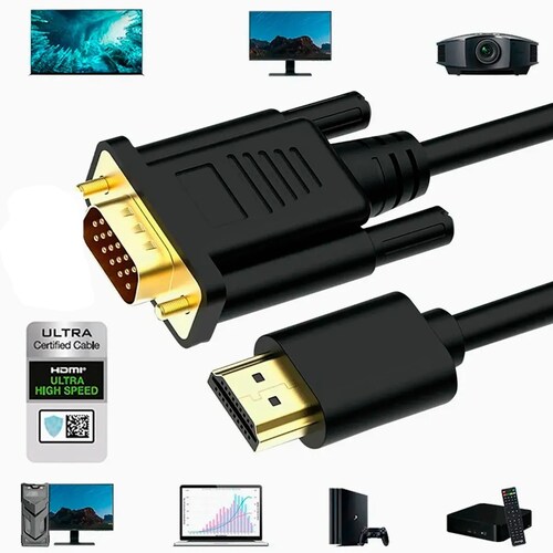 Cable Adaptador Convertidor Macho A Macho Hdmi A Vga