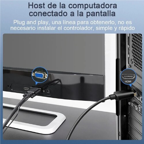 Cable Adaptador Convertidor Macho A Macho Hdmi A Vga