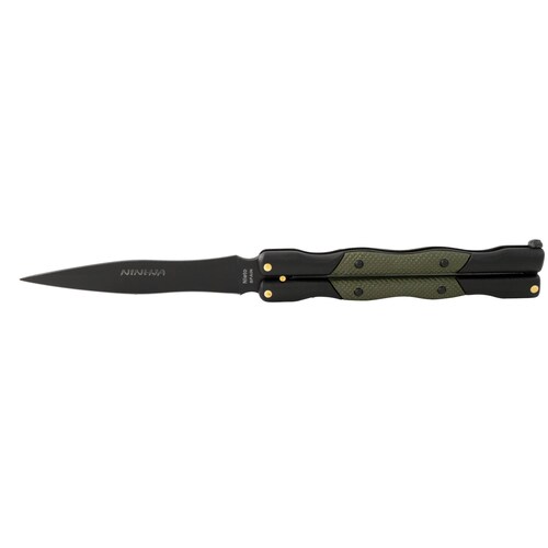 Navaja Miguel Nieto modelo Ninhja 324-N con mango de cromo duro negro