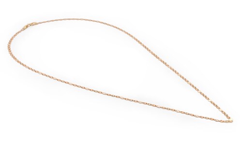 Cadena Para Dama Oro Florentino Combinada 14k Sólido 45 Cm 