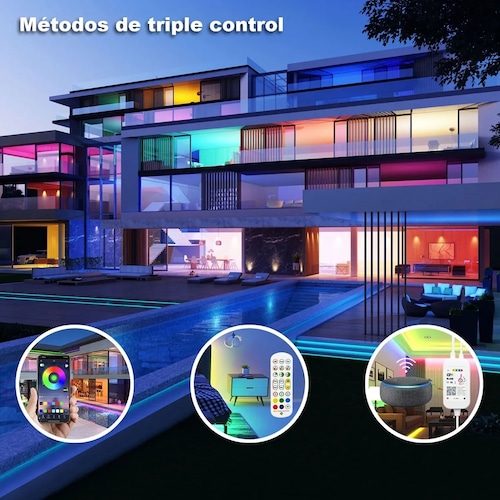 Tiras De Led Rgb 20 Metros Wifi Luces Led Alexa App Control