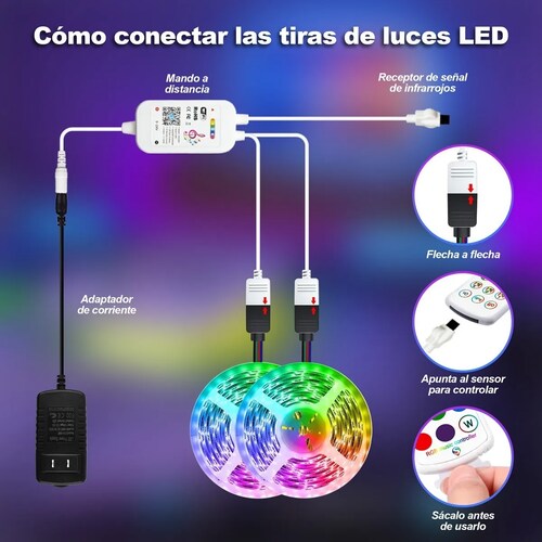 Tiras De Led Rgb 20 Metros Wifi Luces Led Alexa App Control