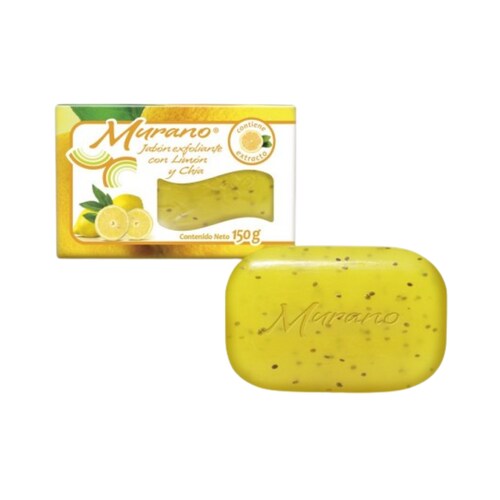 Jabón Barra Murano Natural Limon Y Chía Caja 40 Pz 150g.