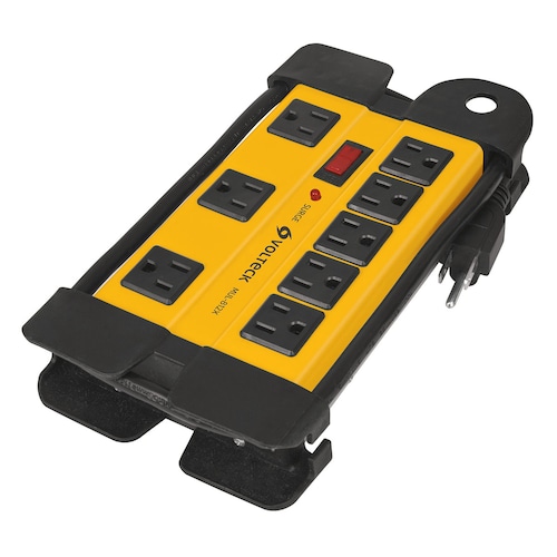 Multicontacto Industrial Supresor de Picos 8 Entradas MUL-812X Volteck