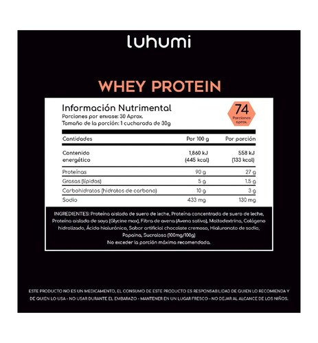 Suplemento Whey Protein Suero De Leche Luhumi Chocolate 5lb.