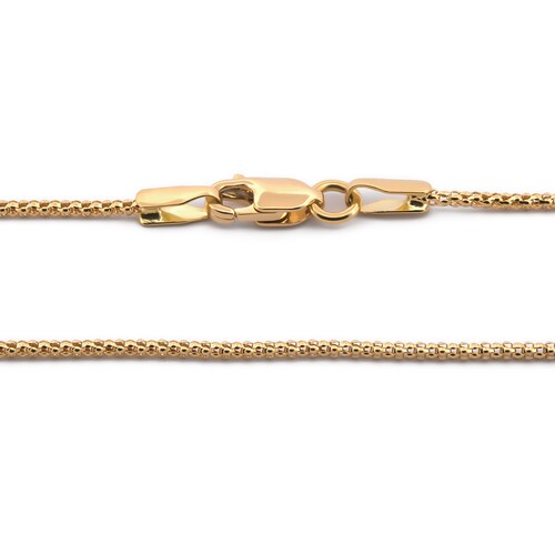 Cadena Espiga En Oro Amarillo Sólido 18K 50 cm 