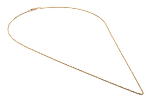 Cadena Espiga En Oro Amarillo Sólido 18K 50 cm 