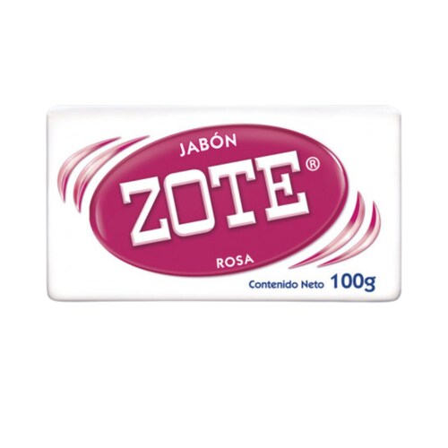 Jabón En Barra Zote Rosa 100g