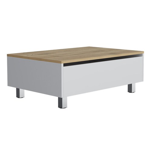 MESA DE CENTRO GAMBIA  MARCA EXCELSIOR COLOR BLANCO.