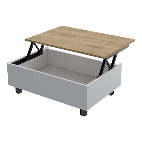MESA DE CENTRO GAMBIA  MARCA EXCELSIOR COLOR BLANCO.