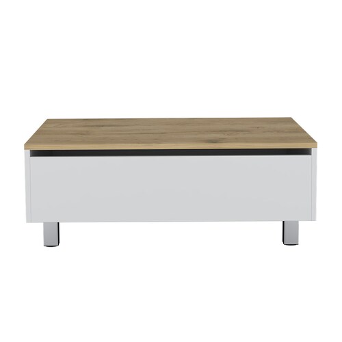 MESA DE CENTRO GAMBIA  MARCA EXCELSIOR COLOR BLANCO.