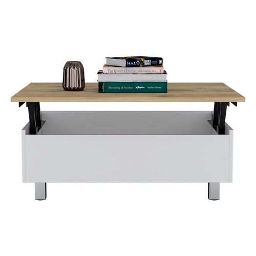MESA DE CENTRO GAMBIA  MARCA EXCELSIOR COLOR BLANCO.