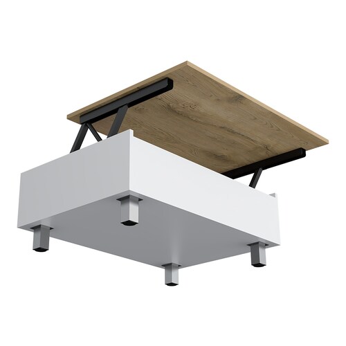 MESA DE CENTRO GAMBIA  MARCA EXCELSIOR COLOR BLANCO.