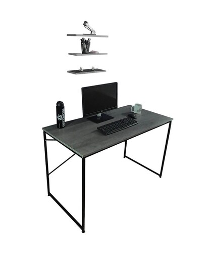 Escritorio Herreria Minimalista Industrial Repisas 120X60