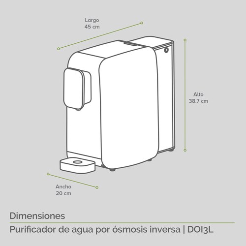Purificador De Agua Osmosis Inversa 3l Wifi De Mesa Avera DOI3L